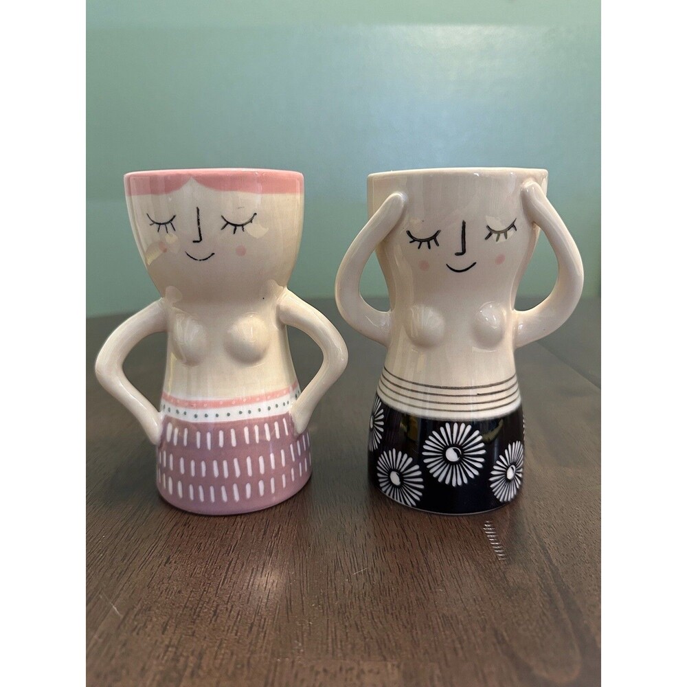 Busty Lady Vases by Karma Gifts New Set of 2
